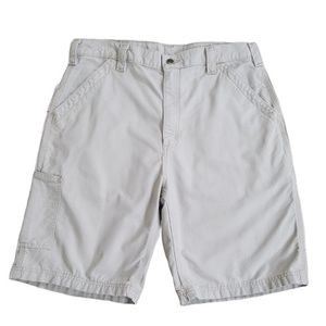 Carhartt Men's Tan Loose Fit Canvas Work Utility Cargo Shorts‎ Sz. 36